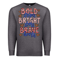 Charcoal Heather bold stripes bright stars brave hearts Premium Sweatshirt - JahusDesignShop