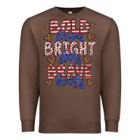 Chestnut bold stripes bright stars brave hearts Premium Sweatshirt - JahusDesignShop