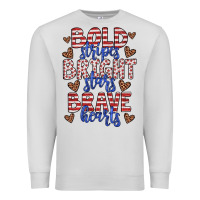 Dove Grey bold stripes bright stars brave hearts Premium Sweatshirt - JahusDesignShop