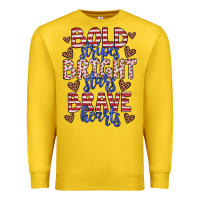 Lemon bold stripes bright stars brave hearts Premium Sweatshirt - JahusDesignShop