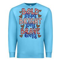 Ocean Blue bold stripes bright stars brave hearts Premium Sweatshirt - JahusDesignShop