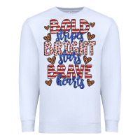 White bold stripes bright stars brave hearts Premium Sweatshirt - JahusDesignShop