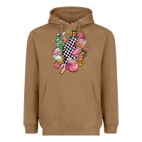 Toasted Coconut pink christmas lightning bolt Heavyweight Hoodie - AdoDesignShop