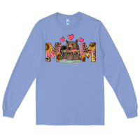 Colony Blue Mom Bear With Sunflowers Long Sleeve Tee - RanaPortraitStore