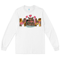 White Mom Bear With Sunflowers Long Sleeve Tee - RanaPortraitStore