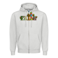 Dove Grey christmas cross faith Zipper Hoodie - RanaPortraitStore