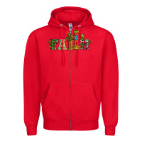 Red christmas cross faith Zipper Hoodie - RanaPortraitStore