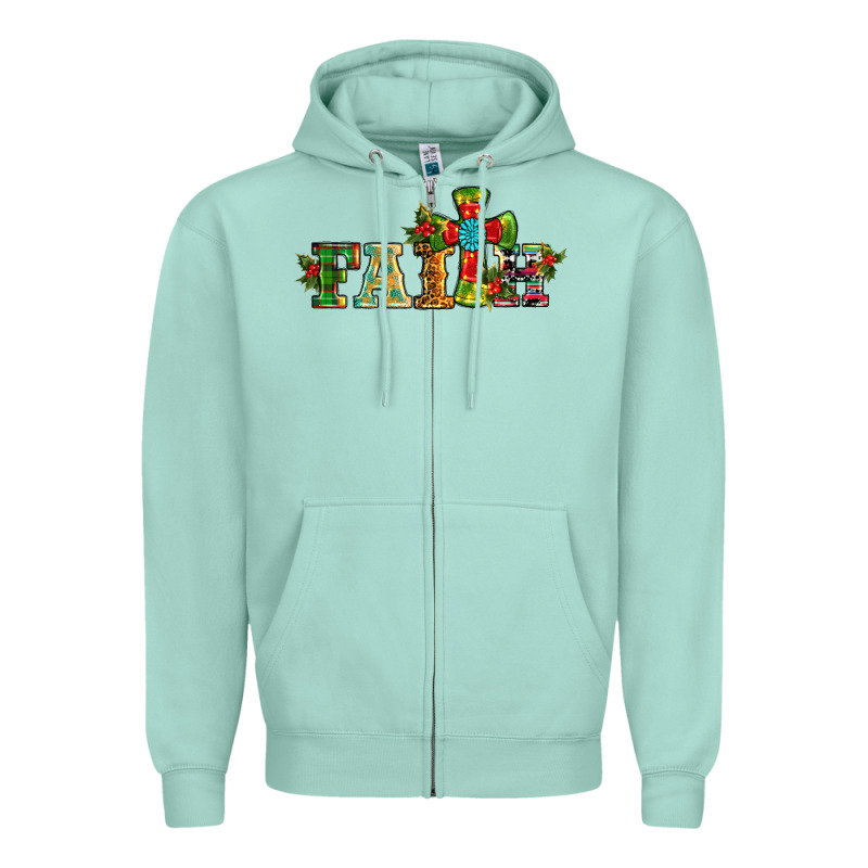 Christmas Cross Faith Zipper Hoodie by RanaPortraitStore | Teevron