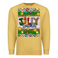Antique Gold Christmas jolly teacher Premium Sweatshirt - Artiststas