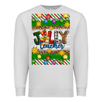 Dove Grey Christmas jolly teacher Premium Sweatshirt - Artiststas