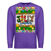 Purple Christmas jolly teacher Premium Sweatshirt - Artiststas