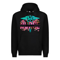 Black floral nurse custom name Premium Hoodie - AdoDesignShop