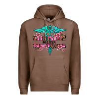 Chestnut floral nurse custom name Premium Hoodie - AdoDesignShop