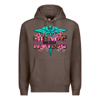Coffee floral nurse custom name Premium Hoodie - AdoDesignShop