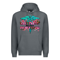 Rock floral nurse custom name Premium Hoodie - AdoDesignShop