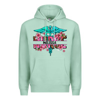 Seafoam floral nurse custom name Premium Hoodie - AdoDesignShop