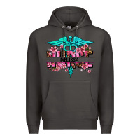 Smoke floral nurse custom name Premium Hoodie - AdoDesignShop