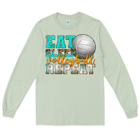 Matcha eat sleep volleyball repeat Long Sleeve Tee - texasbilliewilder