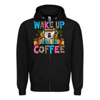 Black wake up and smell the coffee Zipper Hoodie - Zillion Design Studio