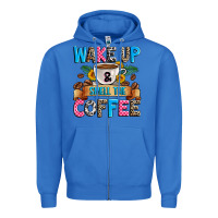 True Royal wake up and smell the coffee Zipper Hoodie - Zillion Design Studio