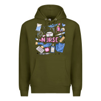 Army Green can't talk right now doing nurse stuff Premium Hoodie - MaliasSmallBusiness