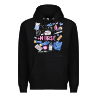 Black can't talk right now doing nurse stuff Premium Hoodie - MaliasSmallBusiness