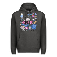 Charcoal Heather can't talk right now doing nurse stuff Premium Hoodie - MaliasSmallBusiness