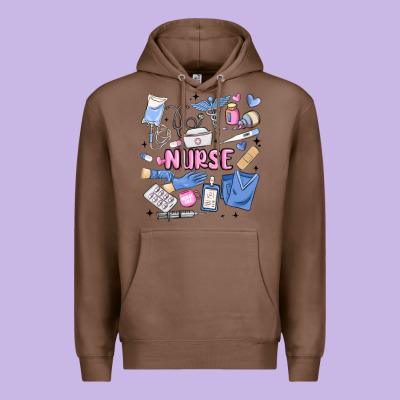 Can't Talk Right Now Doing Nurse Stuff Premium Hoodie Designed By Maliassmallbusiness