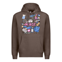 Coffee can't talk right now doing nurse stuff Premium Hoodie - MaliasSmallBusiness