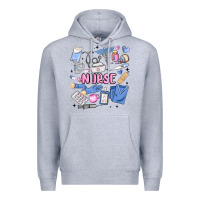Heather Grey can't talk right now doing nurse stuff Premium Hoodie - MaliasSmallBusiness