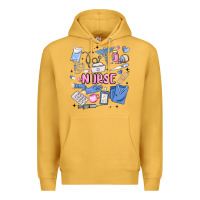 Mustard can't talk right now doing nurse stuff Premium Hoodie - MaliasSmallBusiness
