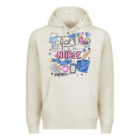 Oatmeal Heather can't talk right now doing nurse stuff Premium Hoodie - MaliasSmallBusiness