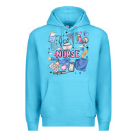 Ocean Blue can't talk right now doing nurse stuff Premium Hoodie - MaliasSmallBusiness