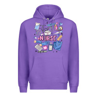 Purple can't talk right now doing nurse stuff Premium Hoodie - MaliasSmallBusiness
