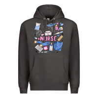 Smoke can't talk right now doing nurse stuff Premium Hoodie - MaliasSmallBusiness