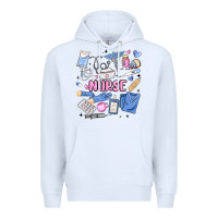 White can't talk right now doing nurse stuff Premium Hoodie - MaliasSmallBusiness