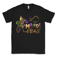 Black mardi gras fleur de lis and beads Classic Tee - RanaPortraitStore