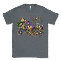Charcoal Heather mardi gras fleur de lis and beads Classic Tee - RanaPortraitStore
