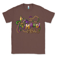 Chestnut mardi gras fleur de lis and beads Classic Tee - RanaPortraitStore