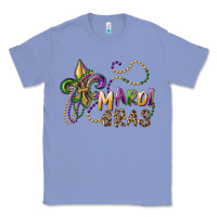 Colony Blue mardi gras fleur de lis and beads Classic Tee - RanaPortraitStore
