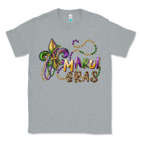 Heather Grey mardi gras fleur de lis and beads Classic Tee - RanaPortraitStore