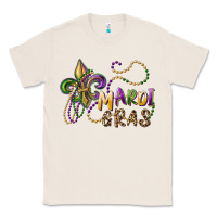 Natural mardi gras fleur de lis and beads Classic Tee - RanaPortraitStore