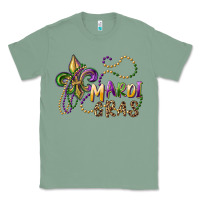 Sage mardi gras fleur de lis and beads Classic Tee - RanaPortraitStore