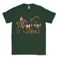 Sports Green mardi gras fleur de lis and beads Classic Tee - RanaPortraitStore