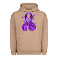 Pigment Burro Domestic Violence Warrior purple ribbon Urban Hoodie - NancyCooperArtShop