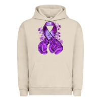 Pigment French Oak Domestic Violence Warrior purple ribbon Urban Hoodie - NancyCooperArtShop