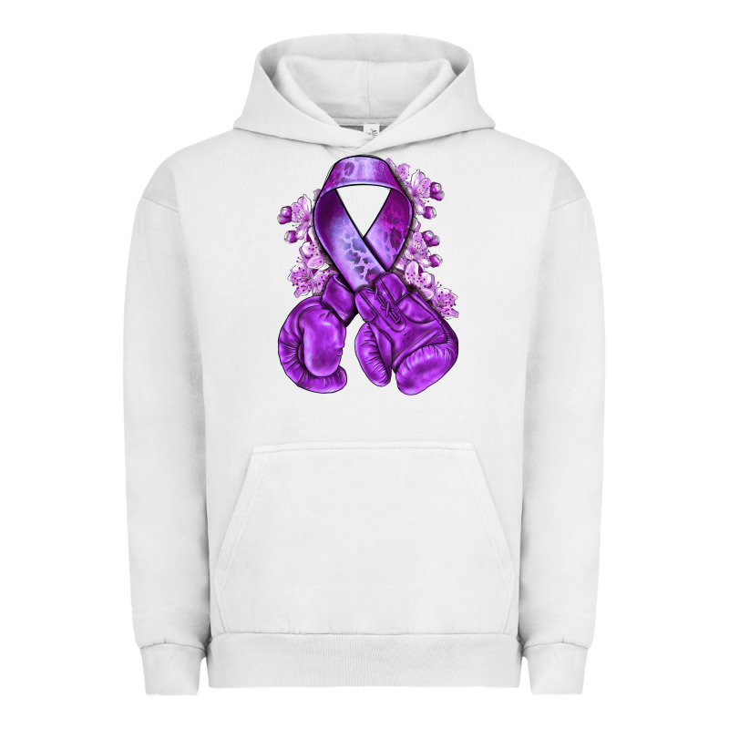 Domestic Violence Warrior Purple Ribbon Urban Hoodie by NancyCooperArtShop | Teevron