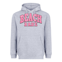 Heather Grey beach babe Heavyweight Hoodie - JahusDesignShop
