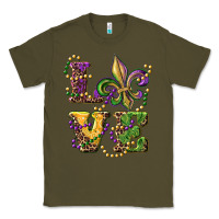 Army Green love fleur de lis Classic Tee - RanaPortraitStore