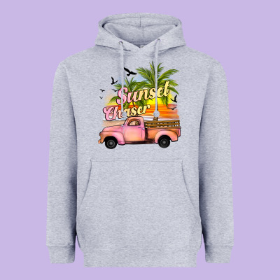 Sunset Chaser Heavyweight Hoodie Designed By Jahusdesignshop